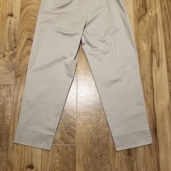 Talbots Collection 8 Petite Taupe Chino Trouser Straight Leg Pants 29x25.5 Ankle - Picture 6 of 9